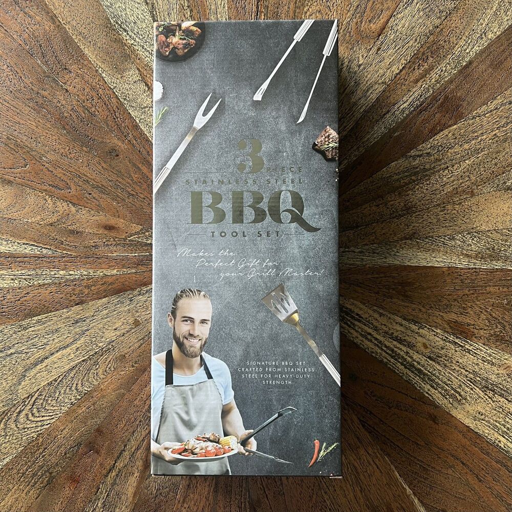 Eco One Collection 3-Piece Stainless Steel BBQ Tool Set – NEW, Unopened